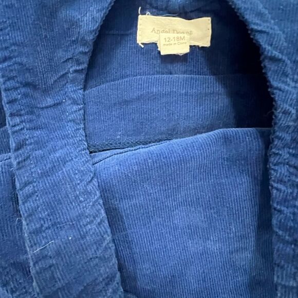 Angel Dear Royal Blue Corduroy Coverall Overalls, 12-18 months - Picture 2 of 2